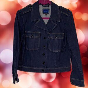 J.Crew Women’s Denim Jacket Stay Navy | Small | Button Front | Chic Layering